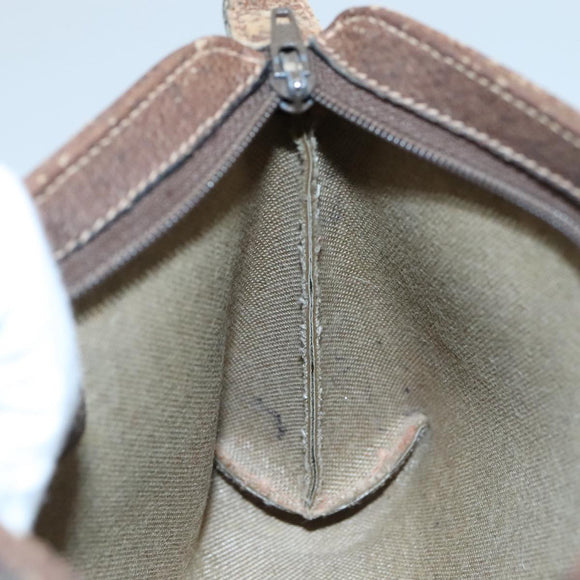 GUCCI GG Supreme Pouch PVC Leather Beige 64 01 020 Auth am7520