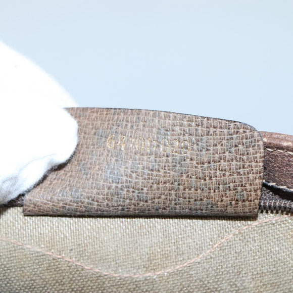 GUCCI GG Supreme Pouch PVC Leather Beige 64 01 020 Auth am7520