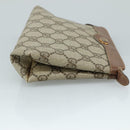 GUCCI GG Supreme Pouch PVC Leather Beige 64 01 020 Auth am7520-3