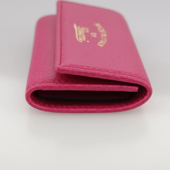 GUCCI Swing Key Case Leather Pink 354499 Auth am7524