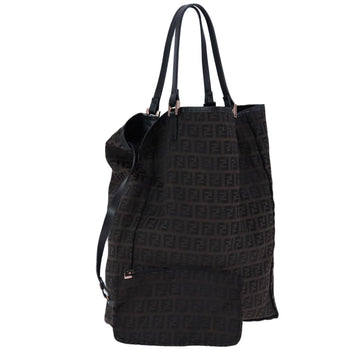 FENDI Zucchino Canvas Tote Bag Brown Auth am7529