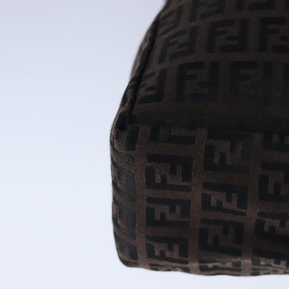 FENDI Zucchino Canvas Tote Bag Brown Auth am7529