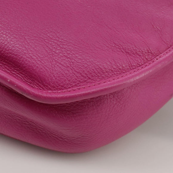 LOEWE Shoulder Bag Leather Pink Auth am7531