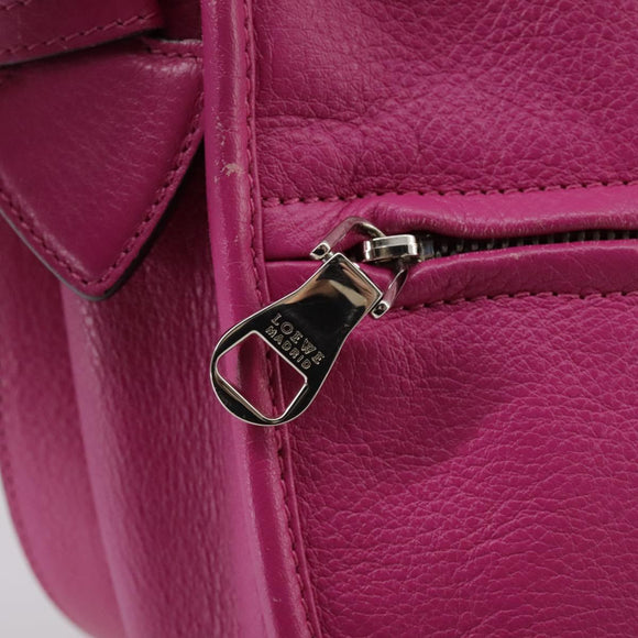 LOEWE Shoulder Bag Leather Pink Auth am7531