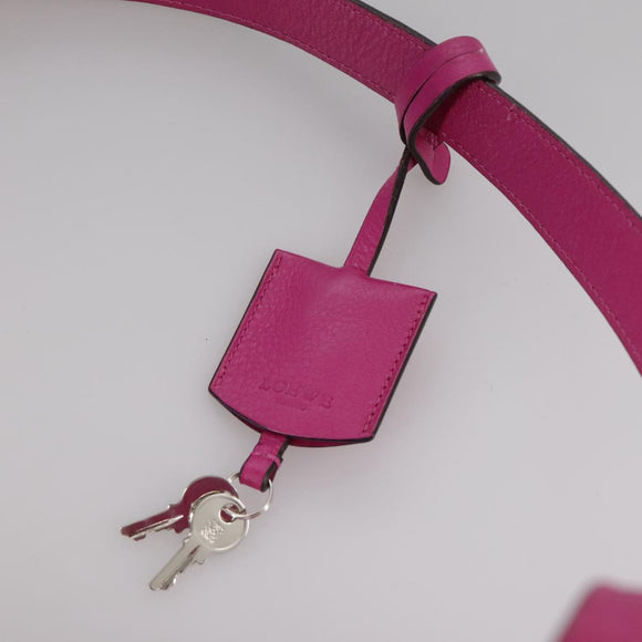 LOEWE Shoulder Bag Leather Pink Auth am7531