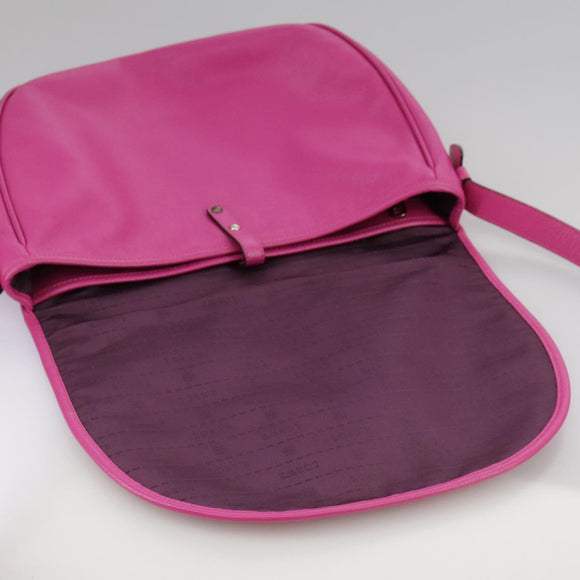 LOEWE Shoulder Bag Leather Pink Auth am7531
