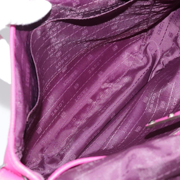 LOEWE Shoulder Bag Leather Pink Auth am7531