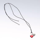 Baccarat Heart Necklace Crystal glass Red Auth am7542-2