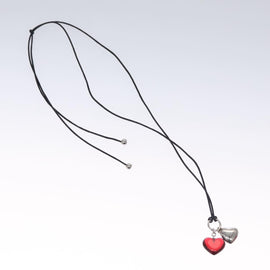 Baccarat Heart Necklace Crystal glass Red Auth am7542 - 0
