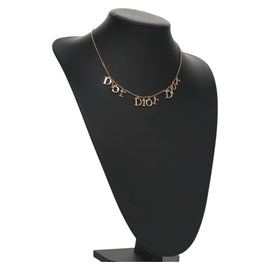 Christian Dior Necklace metal Gold Tone Auth am7543