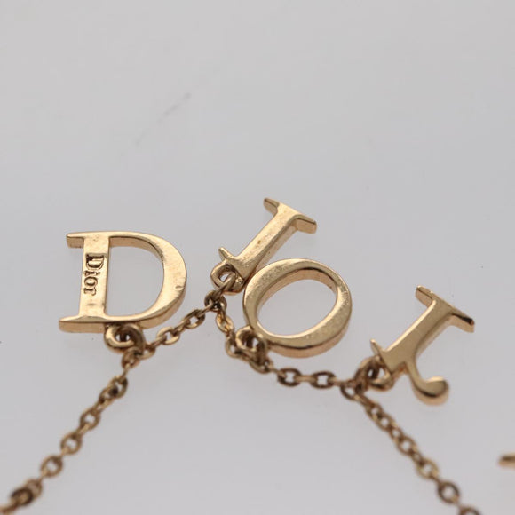 Christian Dior Necklace metal Gold Tone Auth am7543