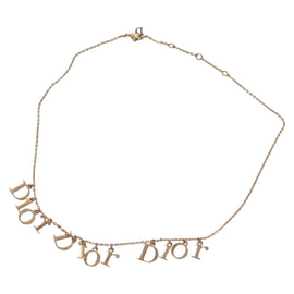 Christian Dior Necklace metal Gold Tone Auth am7543 - 0
