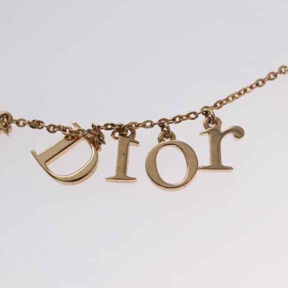 Christian Dior Necklace metal Gold Tone Auth am7543