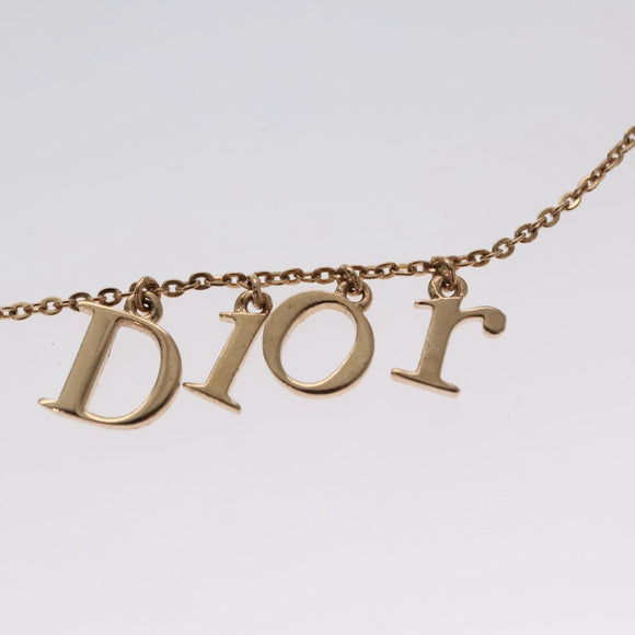 Christian Dior Necklace metal Gold Tone Auth am7543