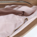 BVLGARI Chandra Shoulder Bag Leather Bronze Auth am7552-19