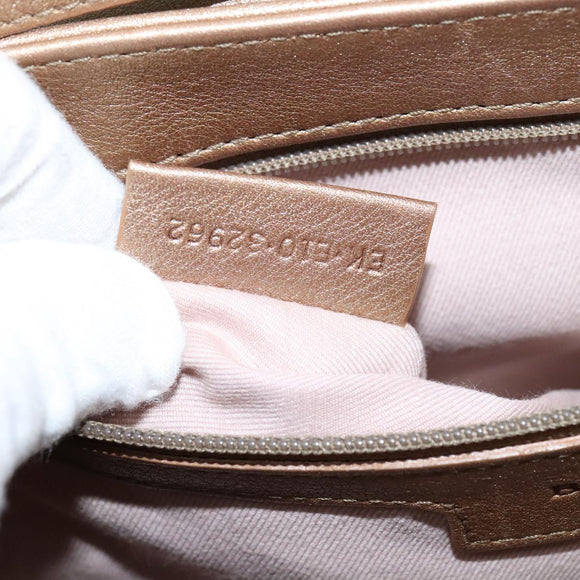 BVLGARI Chandra Shoulder Bag Leather Bronze Auth am7552