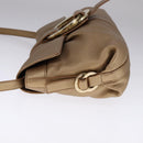 BVLGARI Chandra Shoulder Bag Leather Bronze Auth am7552-3