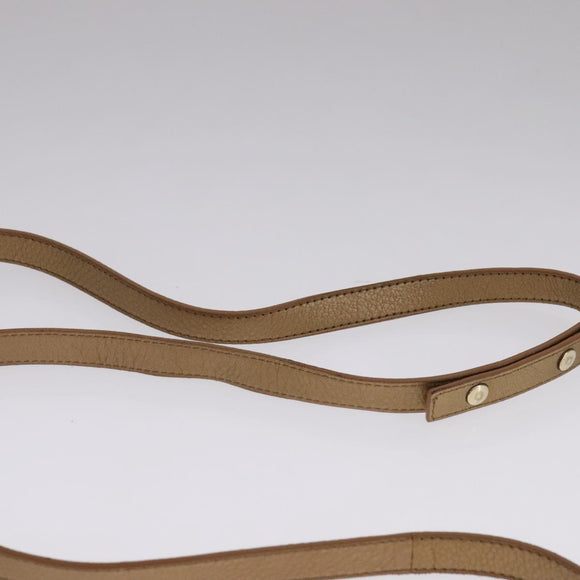 BVLGARI Chandra Shoulder Bag Leather Bronze Auth am7552