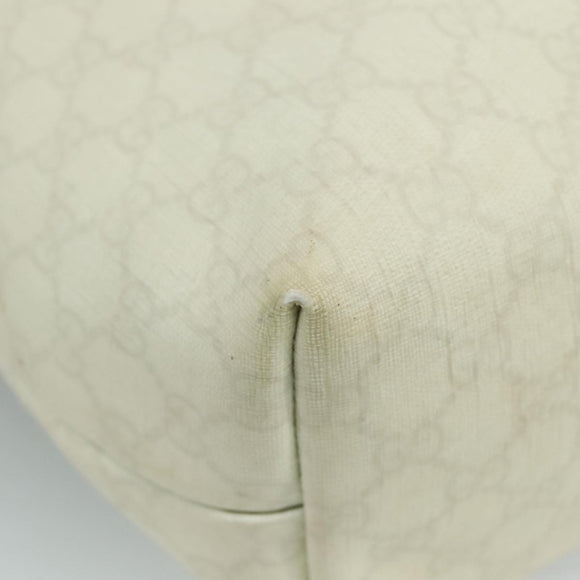 GUCCI GG Supreme Tote Bag PVC White 189896 Auth am7561