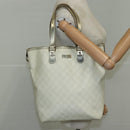 GUCCI GG Supreme Tote Bag PVC White 189896 Auth am7561-21