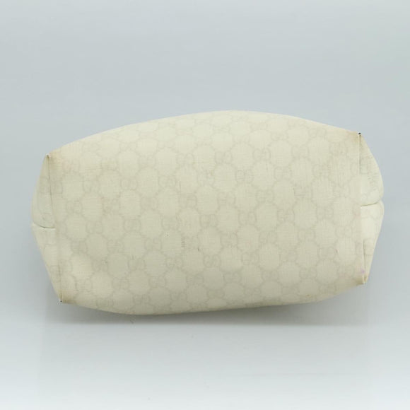 GUCCI GG Supreme Tote Bag PVC White 189896 Auth am7561