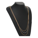 Christian Dior Twist Triple Necklace metal Gold Auth am7605-1