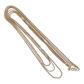 Christian Dior Twist Triple Necklace metal Gold Auth am7605 - 0