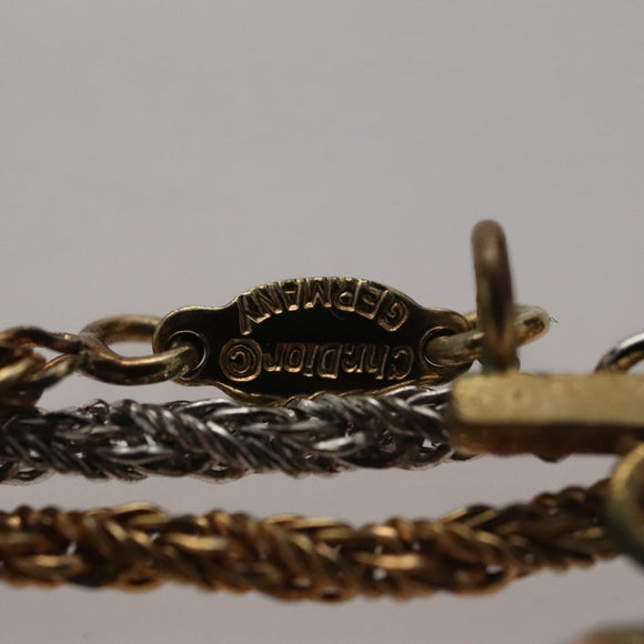Christian Dior Twist Triple Necklace metal Gold Auth am7605