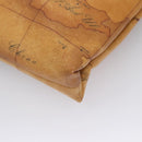 PRIMA CLASSE Hand Bag Leather PVC Beige Brown gold Auth am7609-14