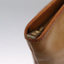 PRIMA CLASSE Hand Bag Leather PVC Beige Brown gold Auth am7609-10