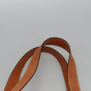 PRIMA CLASSE Hand Bag Leather PVC Beige Brown gold Auth am7609-8