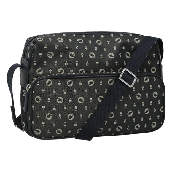 HUNTING WORLD Shoulder Bag Canvas Gray Auth am7610