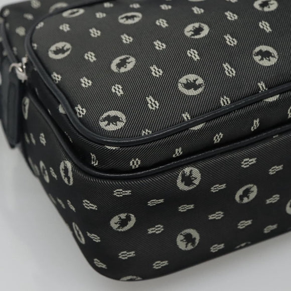 HUNTING WORLD Shoulder Bag Canvas Gray Auth am7610