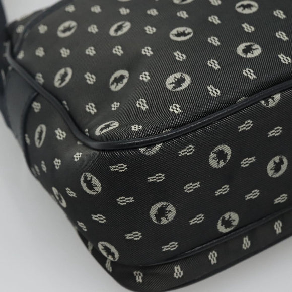 HUNTING WORLD Shoulder Bag Canvas Gray Auth am7610