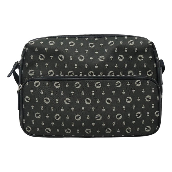 HUNTING WORLD Shoulder Bag Canvas Gray Auth am7610