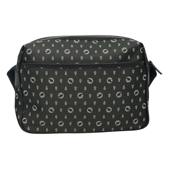 HUNTING WORLD Shoulder Bag Canvas Gray Auth am7610