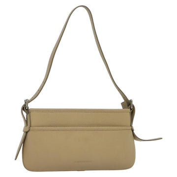 BURBERRY Shoulder Bag Leather Beige Auth am7618