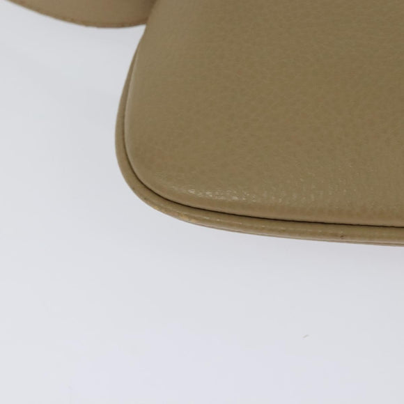 BURBERRY Shoulder Bag Leather Beige Auth am7618