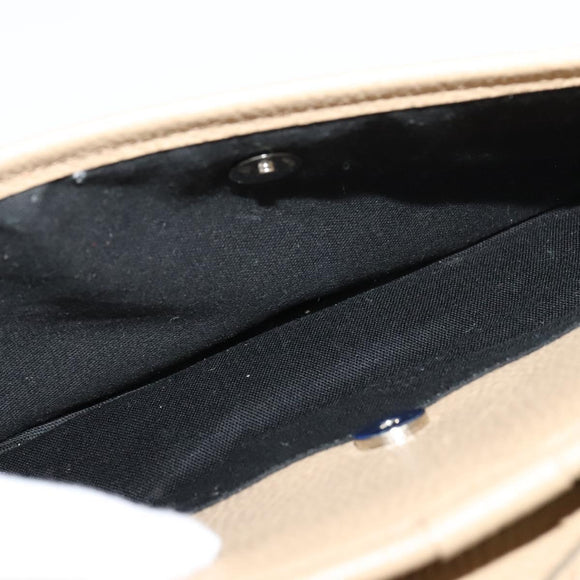 BURBERRY Shoulder Bag Leather Beige Auth am7618