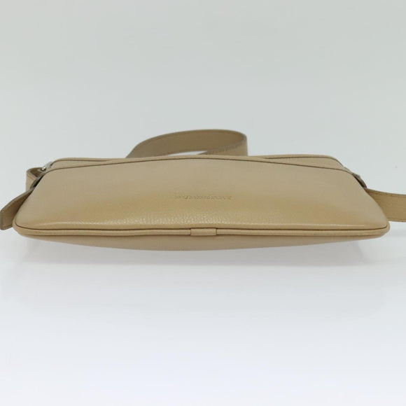 BURBERRY Shoulder Bag Leather Beige Auth am7618