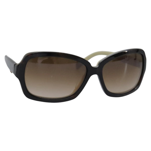 CHANEL Sunglasses plastic Brown CC Auth am7632