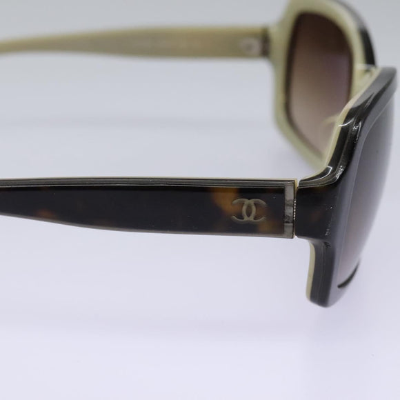 CHANEL Sunglasses plastic Brown CC Auth am7632