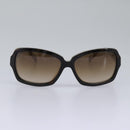 CHANEL Sunglasses plastic Brown CC Auth am7632-2