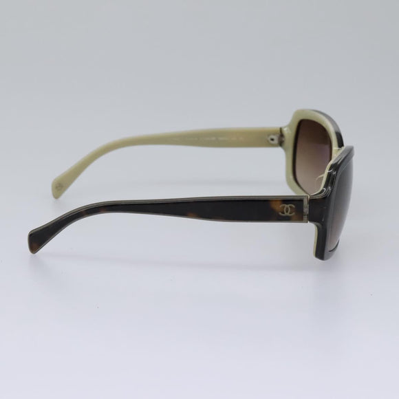 CHANEL Sunglasses plastic Brown CC Auth am7632