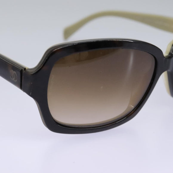 CHANEL Sunglasses plastic Brown CC Auth am7632