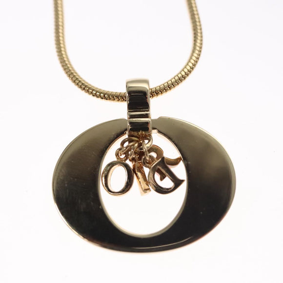 Christian Dior Necklace metal Gold Auth am7636