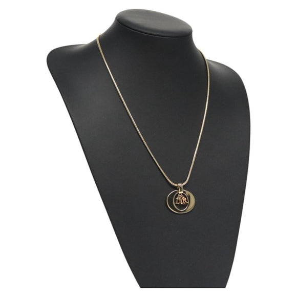 Christian Dior Necklace metal Gold Auth am7636