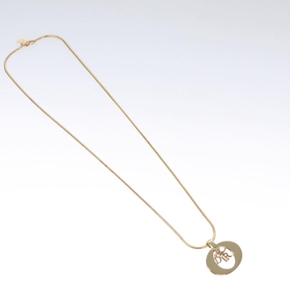 Christian Dior Necklace metal Gold Auth am7636