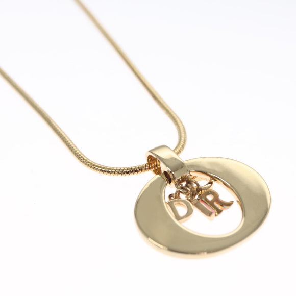 Christian Dior Necklace metal Gold Auth am7636