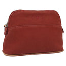 HERMES Bolide PM Pouch Canvas Red Auth am7641-1